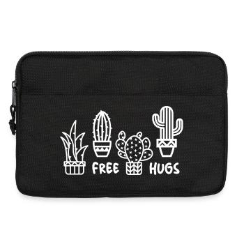 cactus free hugs funny sayings botany cacti - Laptop bag 13" - black - Front