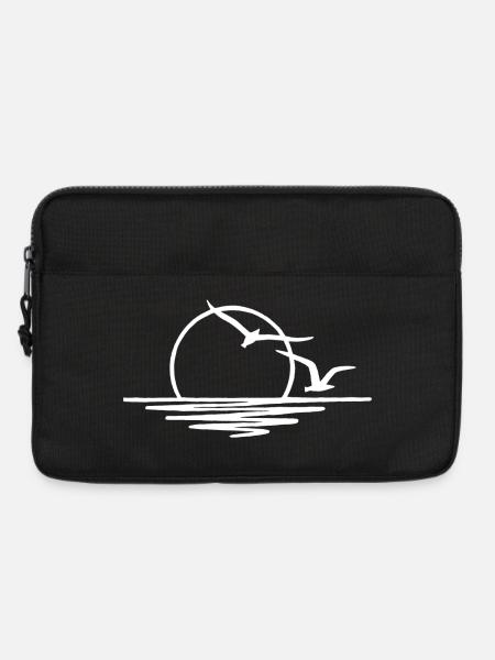 Sonnenuntergang (weiß) - Laptoptasche 13" - Schwarz