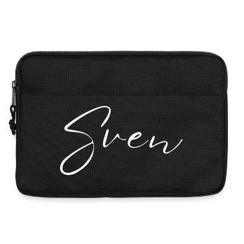 Sven Name T-Shirt Geschenk Für Männer - Laptoptasche 13" - Schwarz - Vorne