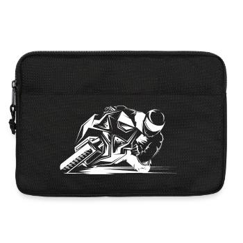 Motorrad Racing Rennstrecke Symbol Moto Logo - Laptoptasche 13" - Schwarz - Vorne
