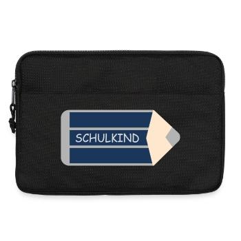 Buntstift dunkelblau grau - Schulkind - Laptoptasche 13" - Schwarz - Vorne