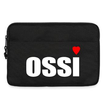 Ossi mit Herz rot - Laptoptasche 13" - Schwarz - Vorne