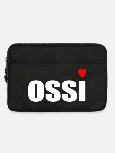 Ossi mit Herz rot - Laptoptasche 13" - Schwarz