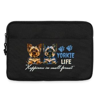 Yorkie-Welpen - Laptoptasche 13" - Schwarz - Vorne