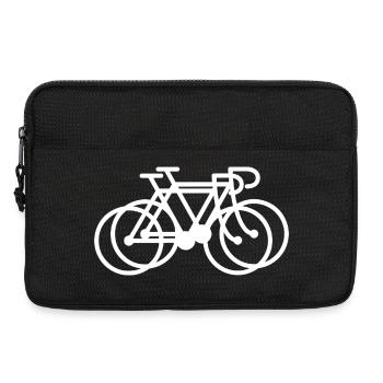 2 schöne Rennräder – Doppelte Leidenschaft - Laptoptasche 13" - Schwarz - Vorne