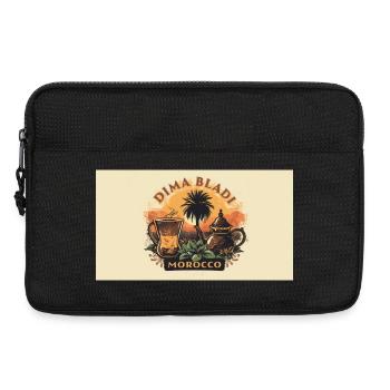 Marokkanisches Vintage-Lounge-Café - Laptoptasche 13" - Schwarz - Vorne