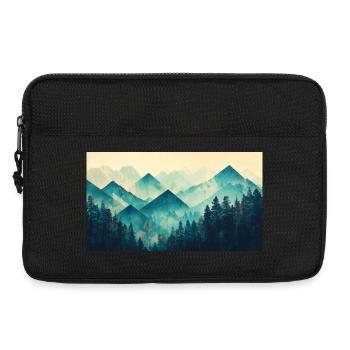 Wald Berge - Laptoptasche 13" - Schwarz - Vorne