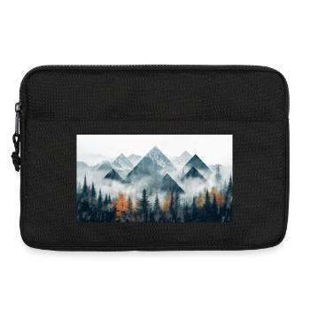 Wald Berge - Laptoptasche 13" - Schwarz - Vorne
