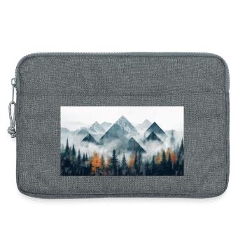forest mountains - Laptop bag 13" - heather grey - Front