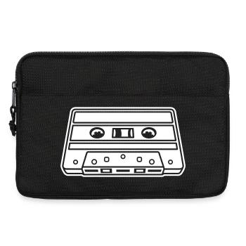 Kassette Perspektive – Retro Mixtape Design - Laptoptasche 13" - Schwarz - Vorne