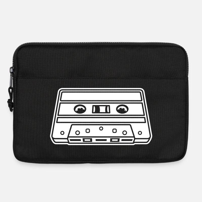 Kassette Perspektive – Retro Mixtape Design - Laptoptasche 13" - Schwarz