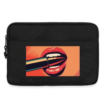 Lips PopArt Kiss - Laptop bag 13" - black - Front