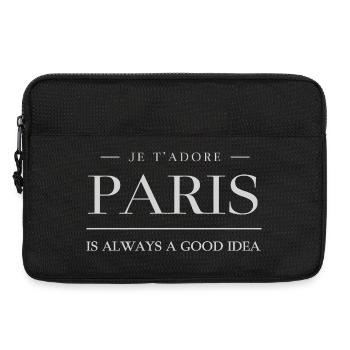 J’adore Paris ! - Paris est toujours une bonne idée - Sacoche pour ordinateur portable 13 pouces - noir - Devant