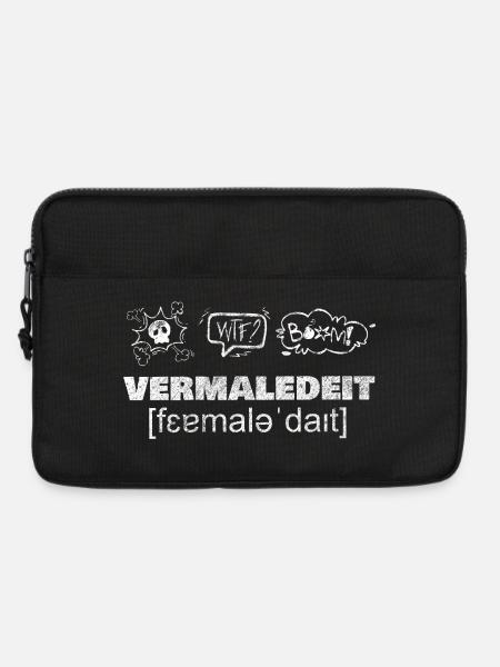 VERMALEDEIT [fɛɐ̯maləˈdaɪ̯t] - Laptop bag 13" - black