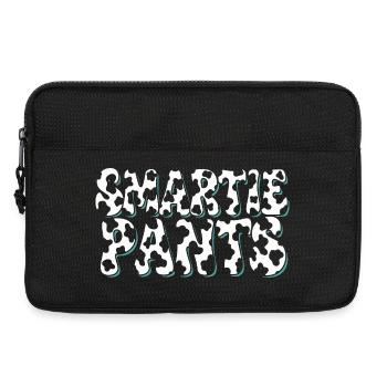 Bubble graffiti with turquoise exterior line - Laptop bag 13" - black - Front
