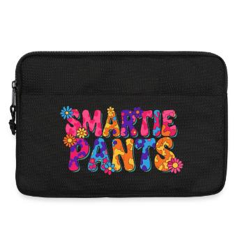 Smartie Pants: Colorful Flower Psychedelic - Laptop bag 13" - black - Front