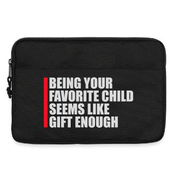Être votre enfant préféré semble être un cadeau suffisant - Sacoche pour ordinateur portable 13 pouces - noir - Devant