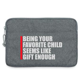 Being Your Favorite Child Seems Like Gift Enough - Laptop bag 13" - heather grey - Front