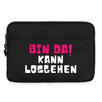 Bin Da Kann Losgehen - Laptoptasche 13" - Schwarz - Vorne