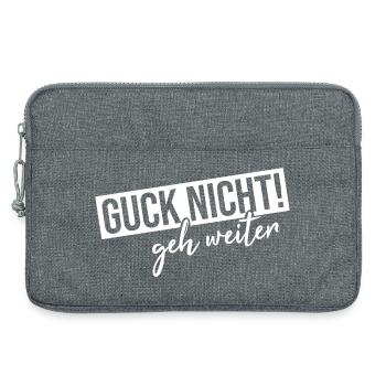 Guck nicht geh weiter - Laptoptasche 13" - Grau meliert - Vorne