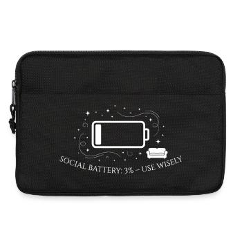 Social Battery Low Sofa - Laptoptasche 13" - Schwarz - Vorne