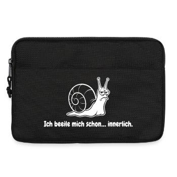 Escargot Sombre dans un style minimaliste - Sacoche pour ordinateur portable 13 pouces - noir - Devant
