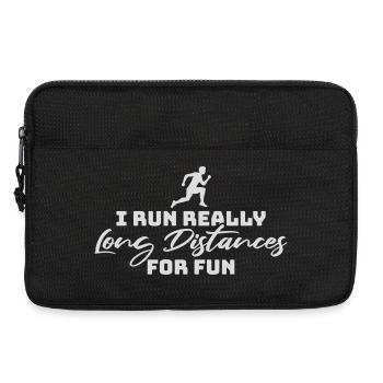 Je cours de très longues distances pour un marathon amusant - Sacoche pour ordinateur portable 13 pouces - noir - Devant
