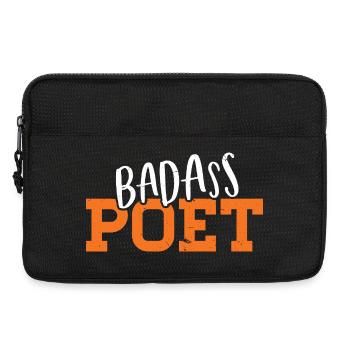 Conception typographique de poète badass - Sacoche pour ordinateur portable 13 pouces - noir - Devant