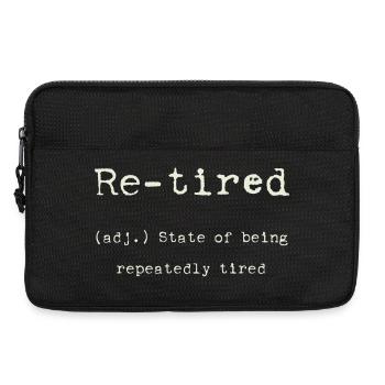 Re-tired – Zustand ständiger Müdigkeit - Laptoptasche 13" - Schwarz - Vorne