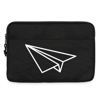 Art en ligne d’avions en papier - Sacoche pour ordinateur portable 13 pouces - noir - Devant