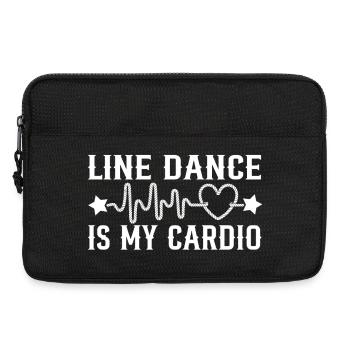 Line Dance Cardio Heartbeat Motif - Laptop bag 13" - black - Front