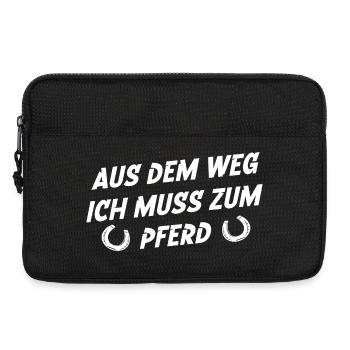Out of the way, I have to go to the horse - Laptop bag 13" - black - Front