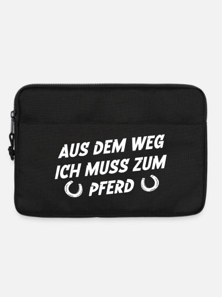 Aus dem Weg ich muss zum Pferd - Laptoptasche 13" - Schwarz