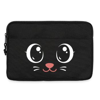 Karnevals Mieze | Big Face Kostüm Verkleidung - Laptoptasche 13" - Schwarz - Vorne
