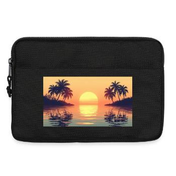 Sunset on tropical island - Laptop bag 13" - black - Front