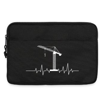 Crane Heartbeat ECG Pulse Construction Operator - Laptop bag 13" - black - Front