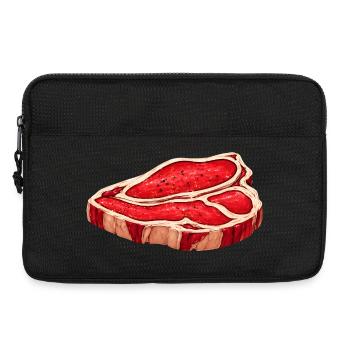 Saftiges Steak Illustration - Laptoptasche 13" - Schwarz - Vorne