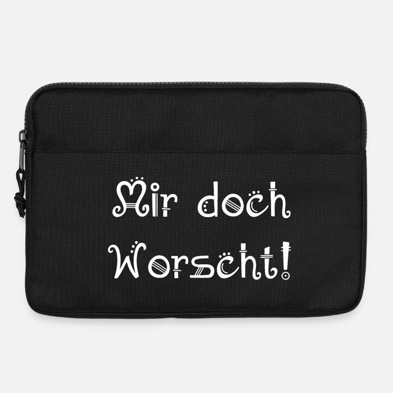 mir worscht, lustige pfälzer sprüche - Laptoptasche 13" - Schwarz