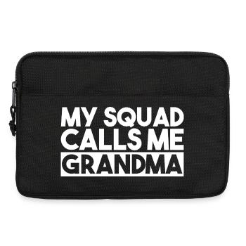 Ma brigade m’appelle maman Typographie rétro - Sacoche pour ordinateur portable 13 pouces - noir - Devant
