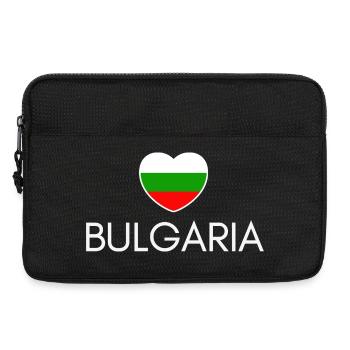 Heart with Bulgarian flag, I love Bulgaria - Laptop bag 13" - black - Front