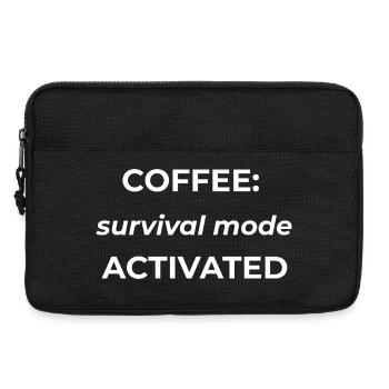 Kaffee-Überlebensmodus aktiviert - Laptoptasche 13" - Schwarz - Vorne
