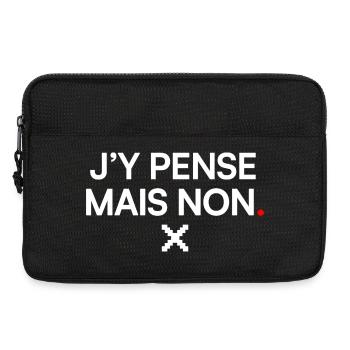 ICH DENKE DARÜBER NACH, ABER NICHT Fauler Humor - Laptoptasche 13" - Schwarz - Vorne