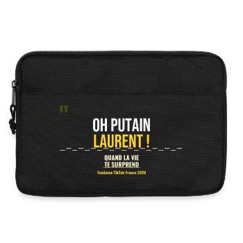 Oh Laurent! - Sacoche pour ordinateur portable 13 pouces - noir - Devant
