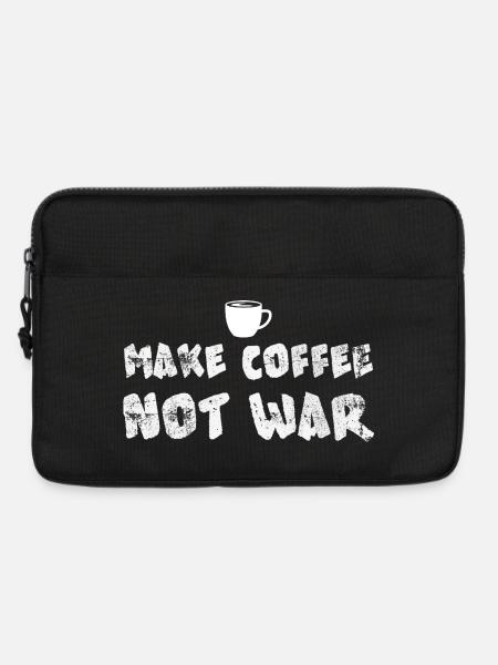 UMake Coffee Not War Funny Coffee Design - Laptop bag 13" - black