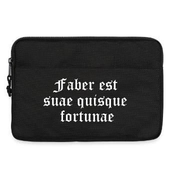 Faber est suae quisque fortunae - Laptop bag 13" - black - Front