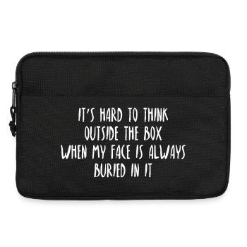 Humour Sarcasme Pensée Créative Drôle - Sacoche pour ordinateur portable 13 pouces - noir - Devant