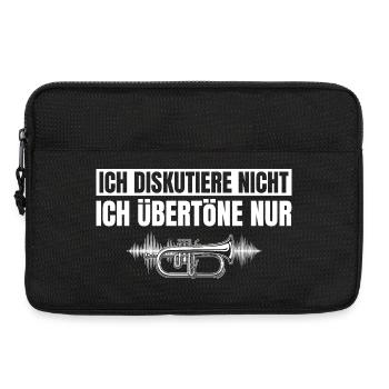 Flügelhorn Ich diskutiere nicht Ich übertöne nur - Laptoptasche 13" - Schwarz - Vorne