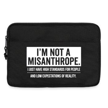 Pas de misanthrope, juste des standards élevés (blancs) - Sacoche pour ordinateur portable 13 pouces - noir - Devant