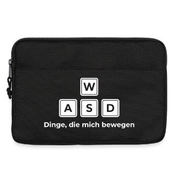 Dinge, die mich bewegen WASD PC Tastatur - Laptoptasche 13" - Schwarz - Vorne