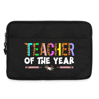 Lehrer des Jahres Leopardenmuster - Laptoptasche 13" - Schwarz - Vorne